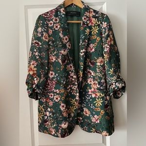 Zara Multicolor Floral Blazer